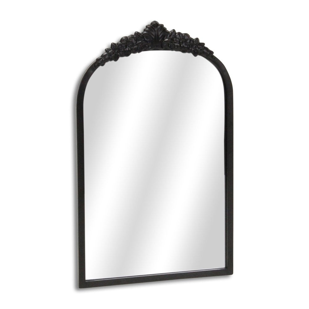 16" Black Metal Arch Accent Mirror HomeRoots