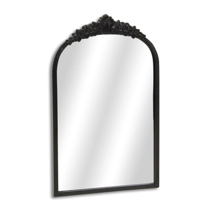 16" Black Metal Arch Accent Mirror HomeRoots