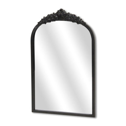 16" Black Metal Arch Accent Mirror HomeRoots
