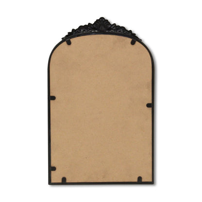 16" Black Metal Arch Accent Mirror HomeRoots