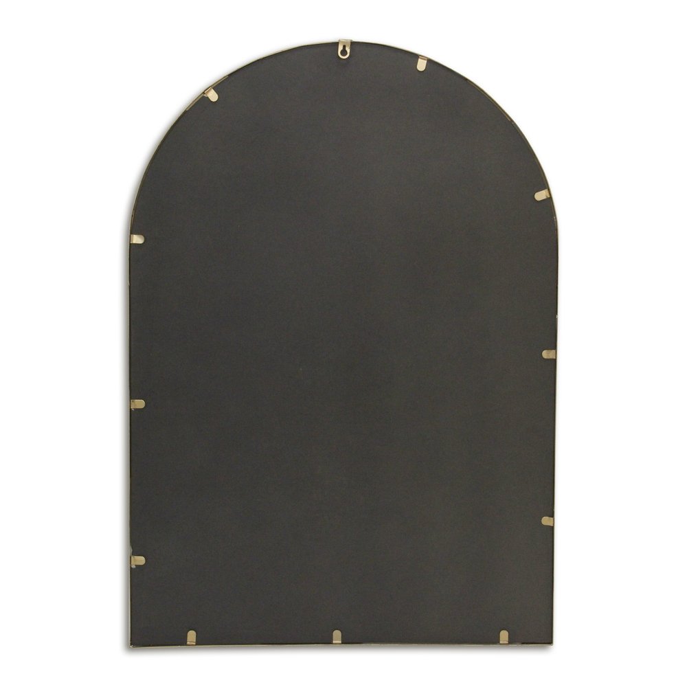 34" Gold Metal Beaded Arch Accent Mirror HomeRoots