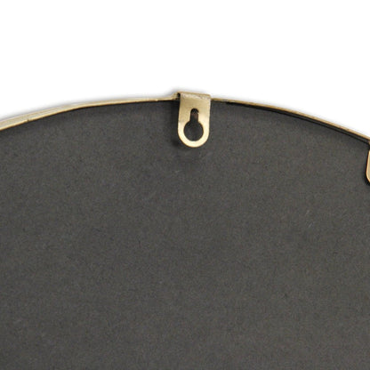 34" Gold Metal Beaded Arch Accent Mirror HomeRoots