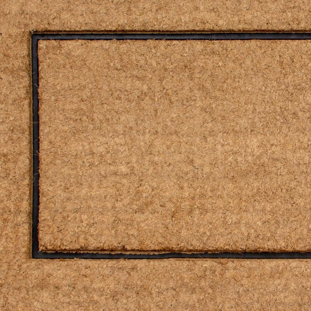 24" X 48" Natural And Black Striped Border Outdoor Coir And Rubber Door Mat — view 6