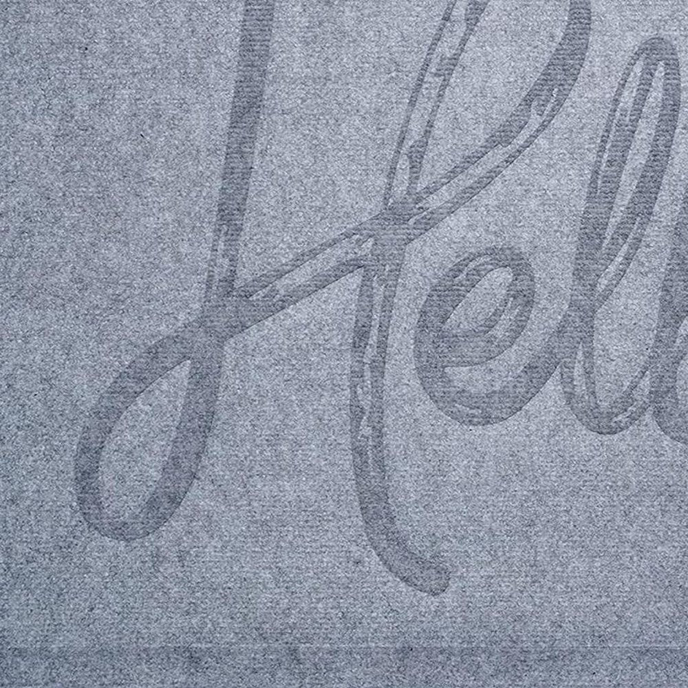 24" X 36" Gray Hello Outdoor Polypropylene Door Mat — view 3