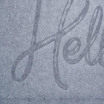 24" X 36" Gray Hello Outdoor Polypropylene Door Mat