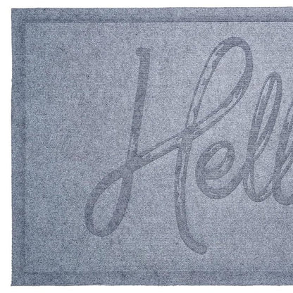 24" X 36" Gray Hello Outdoor Polypropylene Door Mat