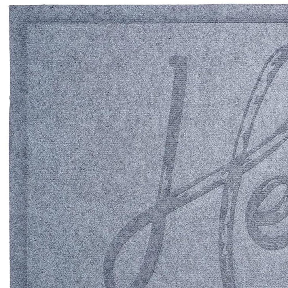 24" X 36" Gray Hello Outdoor Polypropylene Door Mat