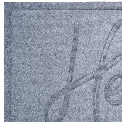 24" X 36" Gray Hello Outdoor Polypropylene Door Mat