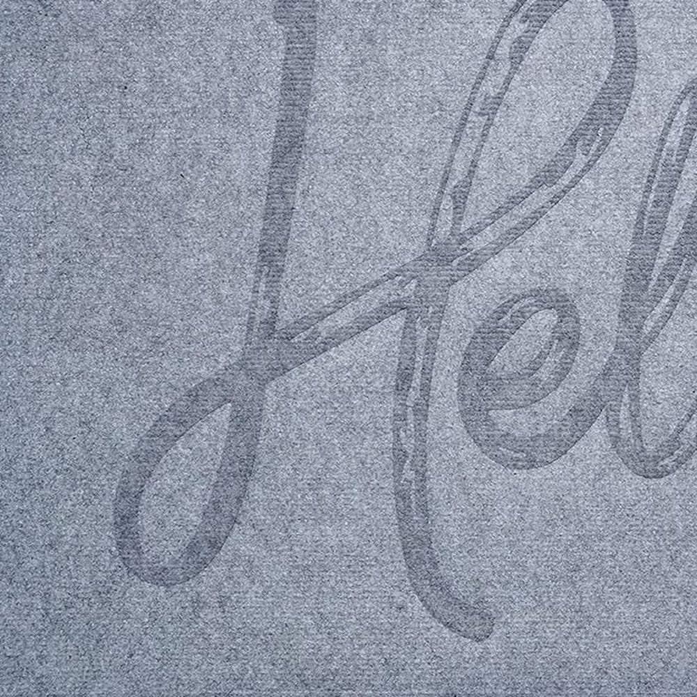 24" X 36" Gray Hello Outdoor Polypropylene Door Mat