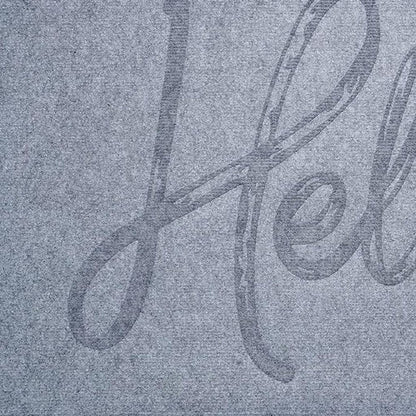 24" X 36" Gray Hello Outdoor Polypropylene Door Mat