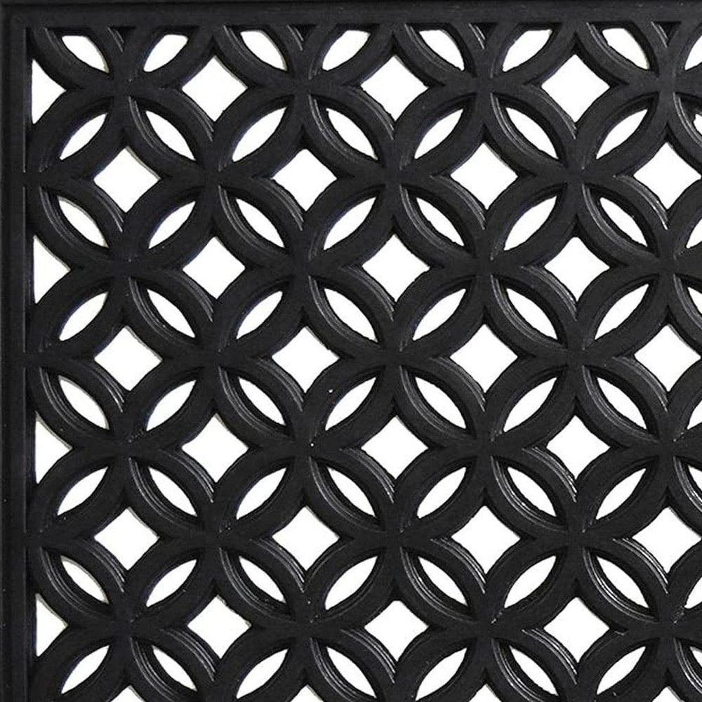 18" X 30" Black Geometric Outdoor Rubber And Rubber Door Mat — view 4