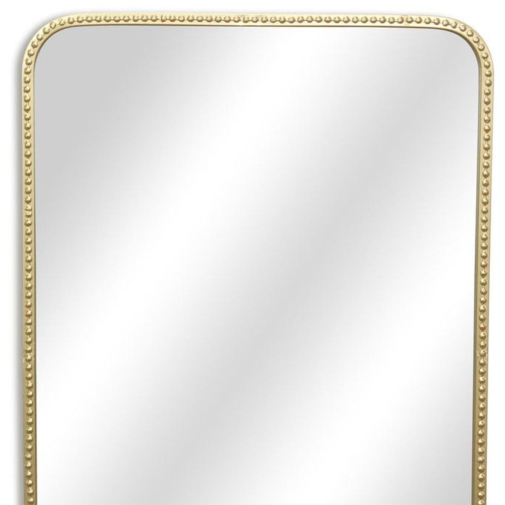 32" Gold Metal Beaded Accent Mirror HomeRoots