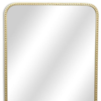 32" Gold Metal Beaded Accent Mirror HomeRoots