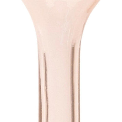 Set of Two 9" Pink Glass Trumpet Table Vases HomeRoots