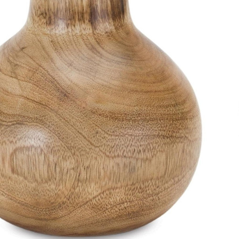 Set of Three Natural Wood Bud Table Vases HomeRoots