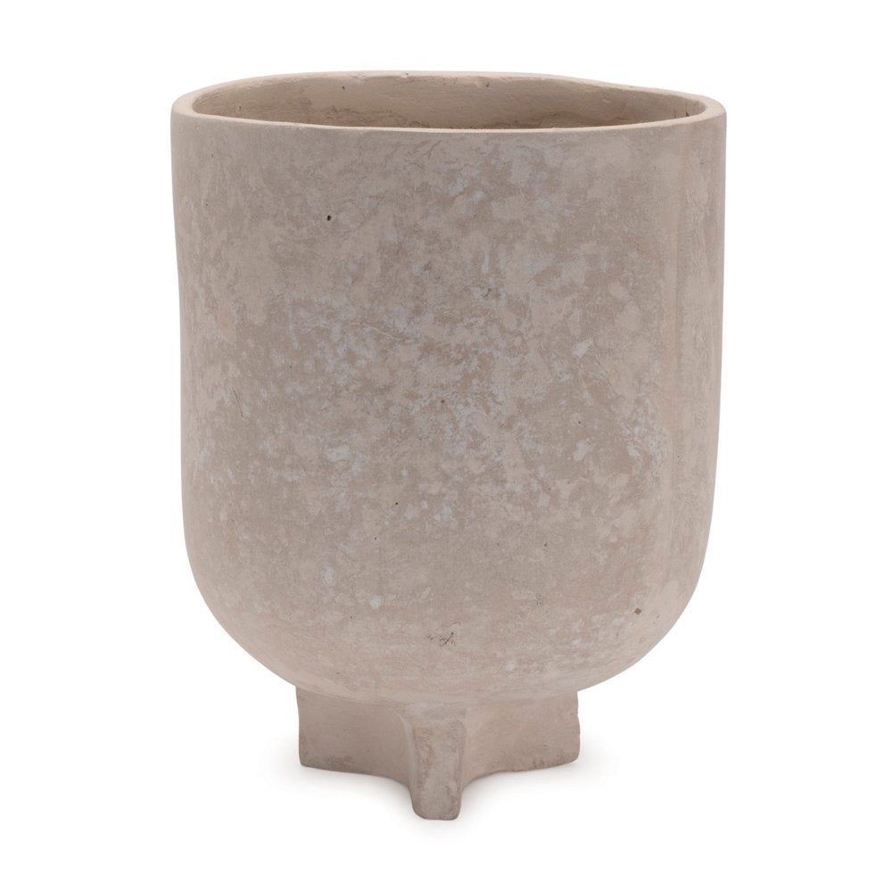 7" Beige Recycled Paper Urn Table Vase HomeRoots