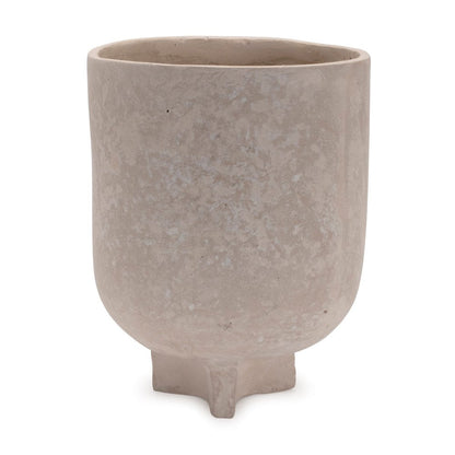 7" Beige Recycled Paper Urn Table Vase HomeRoots