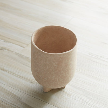 7" Beige Recycled Paper Urn Table Vase HomeRoots