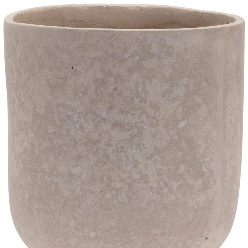 7" Beige Recycled Paper Urn Table Vase HomeRoots