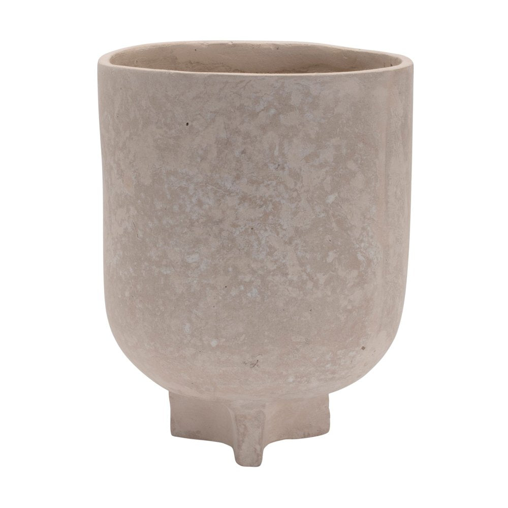 7" Beige Recycled Paper Urn Table Vase HomeRoots