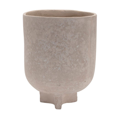 7" Beige Recycled Paper Urn Table Vase HomeRoots