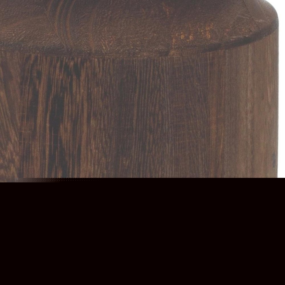 9" Brown And Clear Glass Round Table Vase With Wood HomeRoots