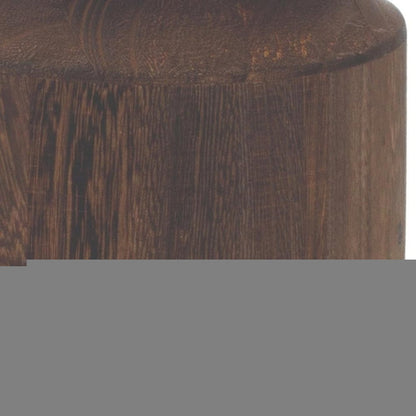 9" Brown And Clear Glass Round Table Vase With Wood HomeRoots