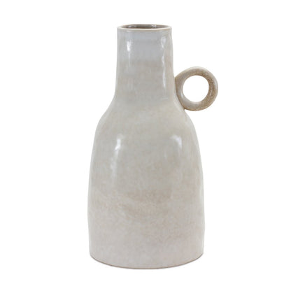 11" Gray And White Ceramic Round Table Vase HomeRoots