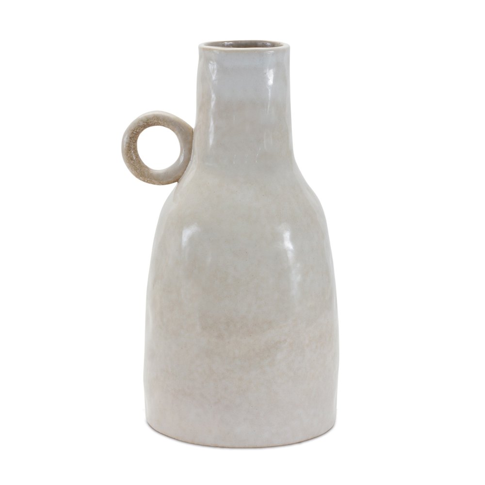 11" Gray And White Ceramic Round Table Vase HomeRoots