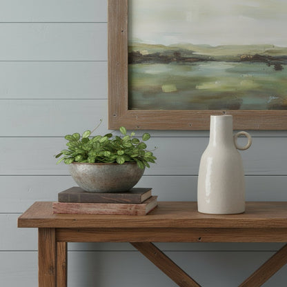 11" Gray And White Ceramic Round Table Vase HomeRoots