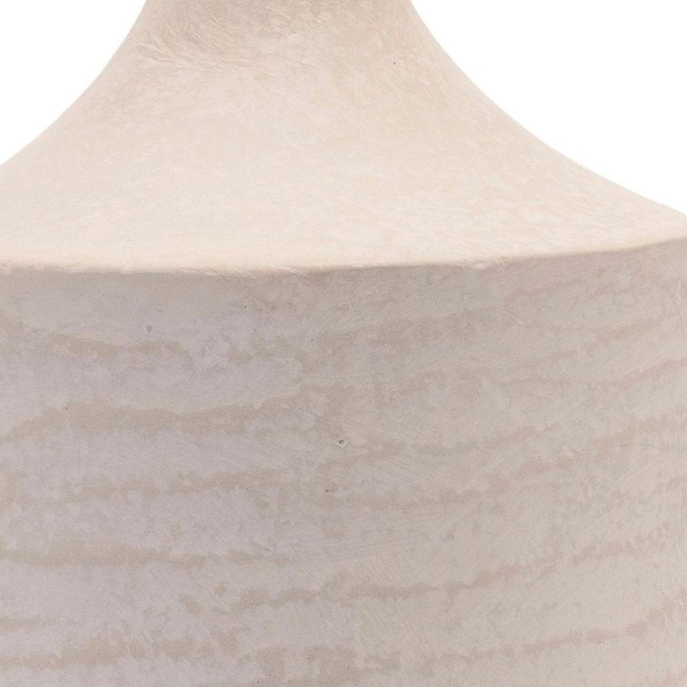 18" Beige Recycled Paper Cylinder Jug Floor Vase HomeRoots