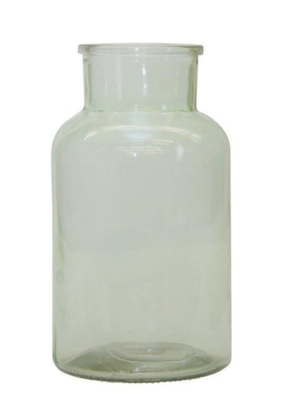 10" Green Glass Cylindrical Table Vase HomeRoots