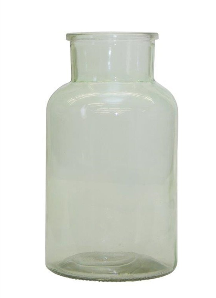 10" Green Glass Cylindrical Table Vase HomeRoots
