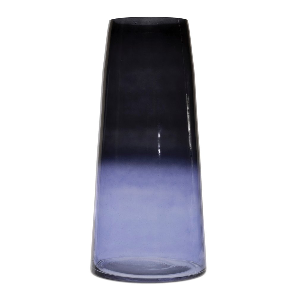 13" Blue Ombre Glass Tapered Table Vase HomeRoots