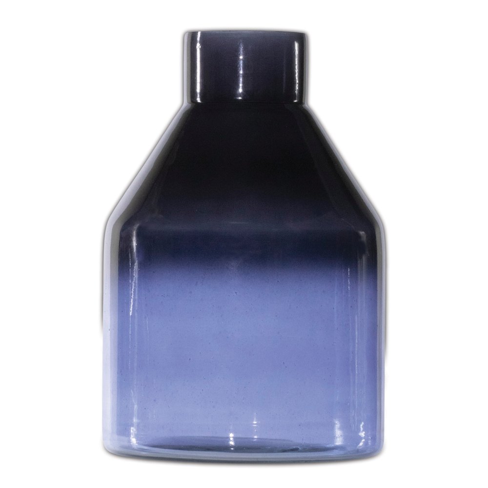 7" Blue Ombre Glass Cylinder Table Vase HomeRoots