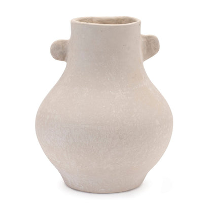 10" Beige Recycled Paper Round Urn HomeRoots