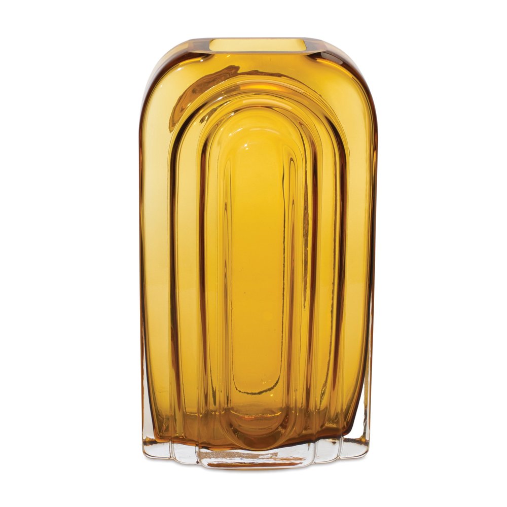 10" Amber Glass Table Vase HomeRoots