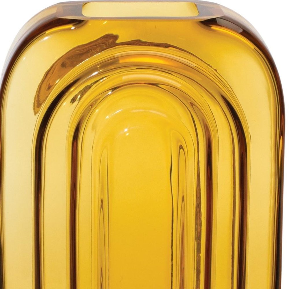 10" Amber Glass Table Vase HomeRoots