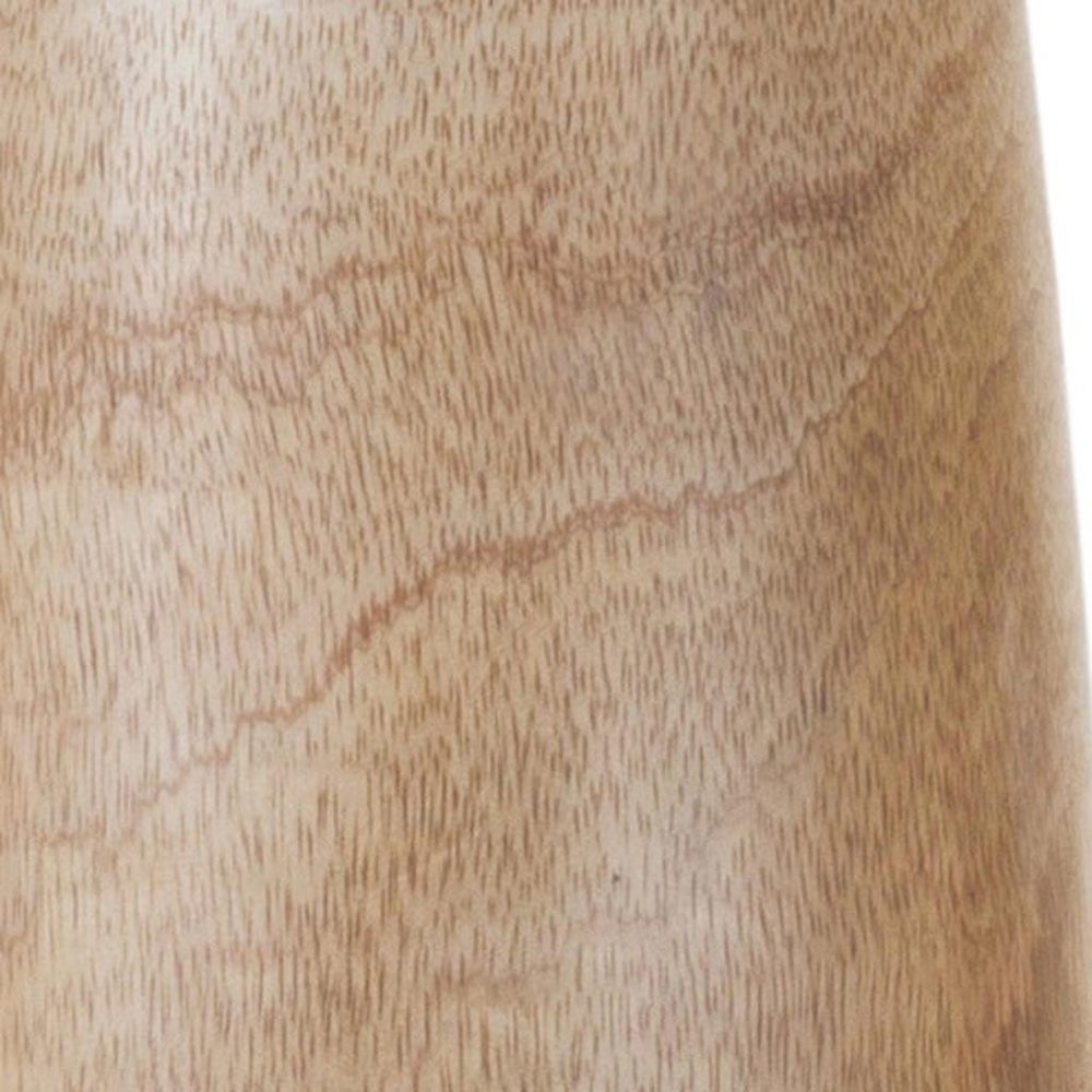 15" Natural Wood And Metal Cylinder Floor Vase HomeRoots