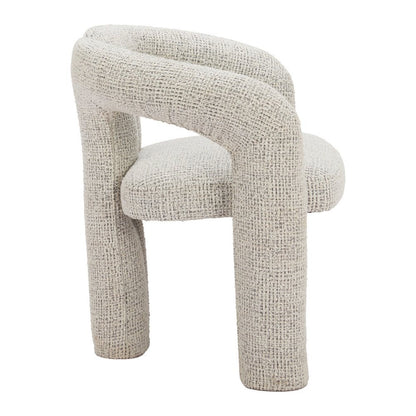 Gray Upholstery And Solid Wood Open Back Dining Arm Chair HomeRoots