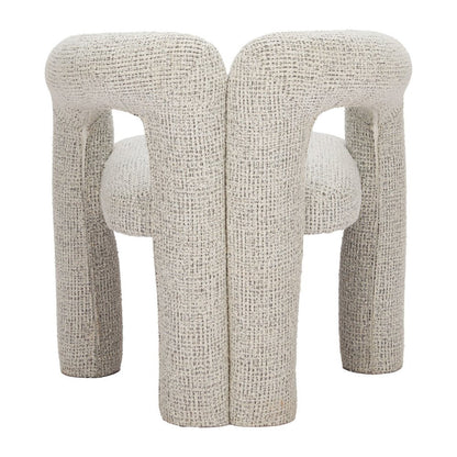 Gray Upholstery And Solid Wood Open Back Dining Arm Chair HomeRoots