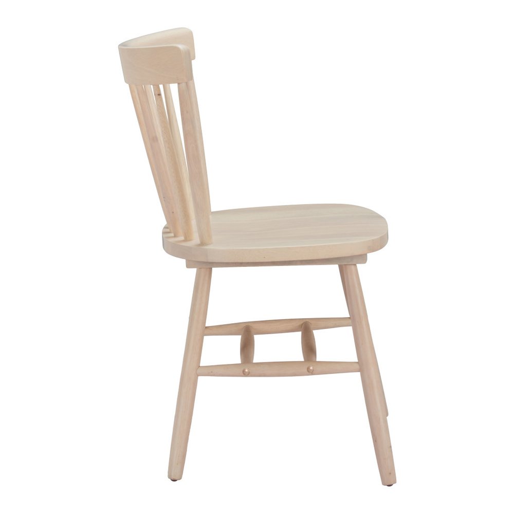 Set of Two Black Solid Wood Windsor Back Dining Side Chairs — view 4