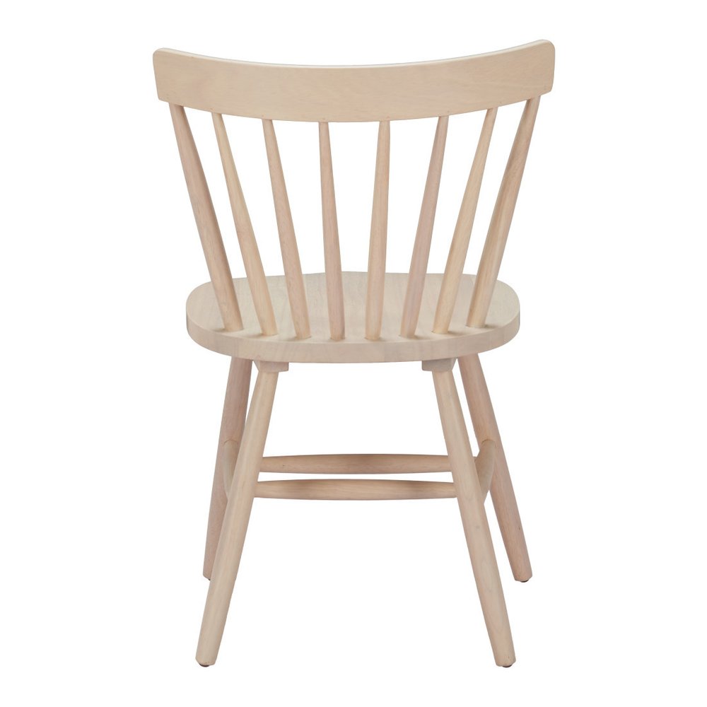 Set of Two Black Solid Wood Windsor Back Dining Side Chairs HomeRoots