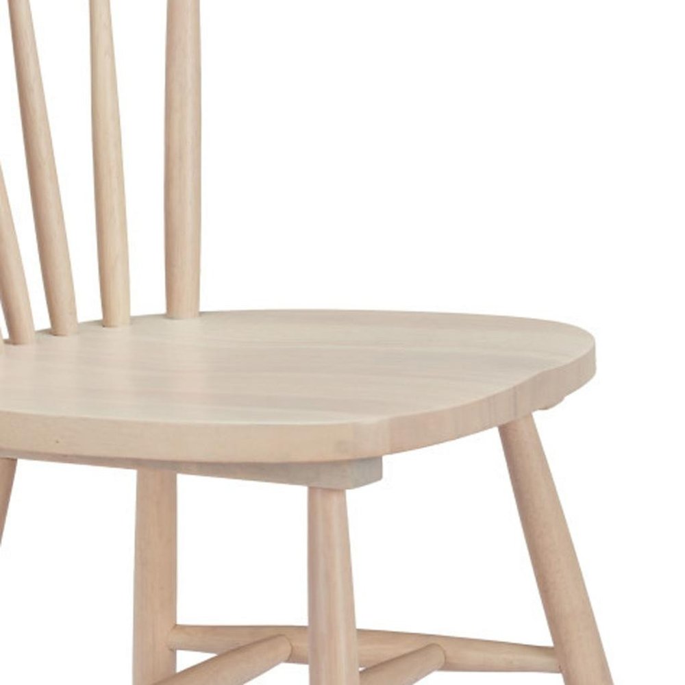 Set of Two Black Solid Wood Windsor Back Dining Side Chairs — view 1