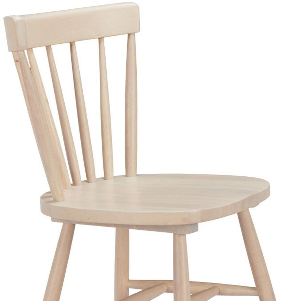 Set of Two Black Solid Wood Windsor Back Dining Side Chairs HomeRoots