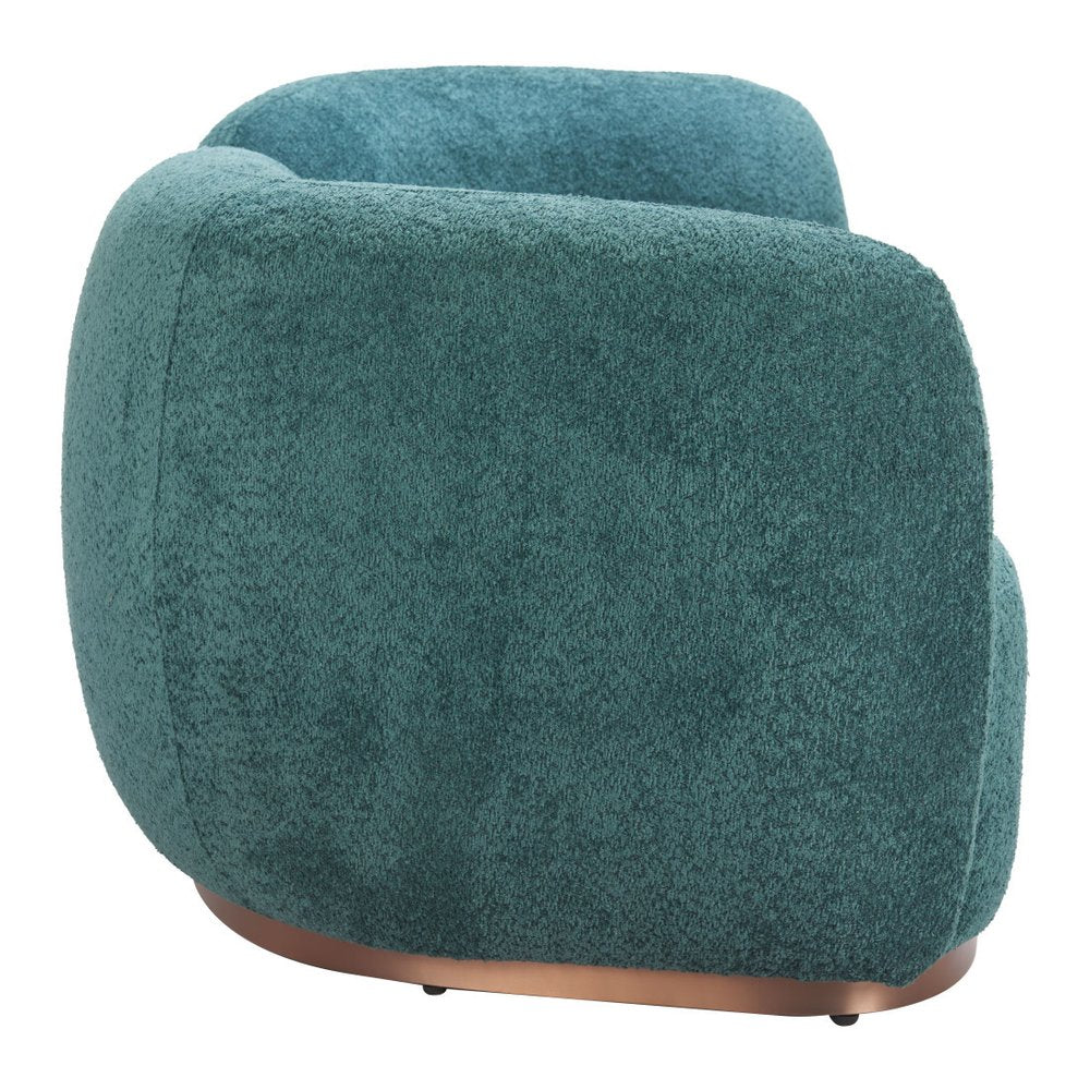 87" Teal Blue Sofa With Legs HomeRoots