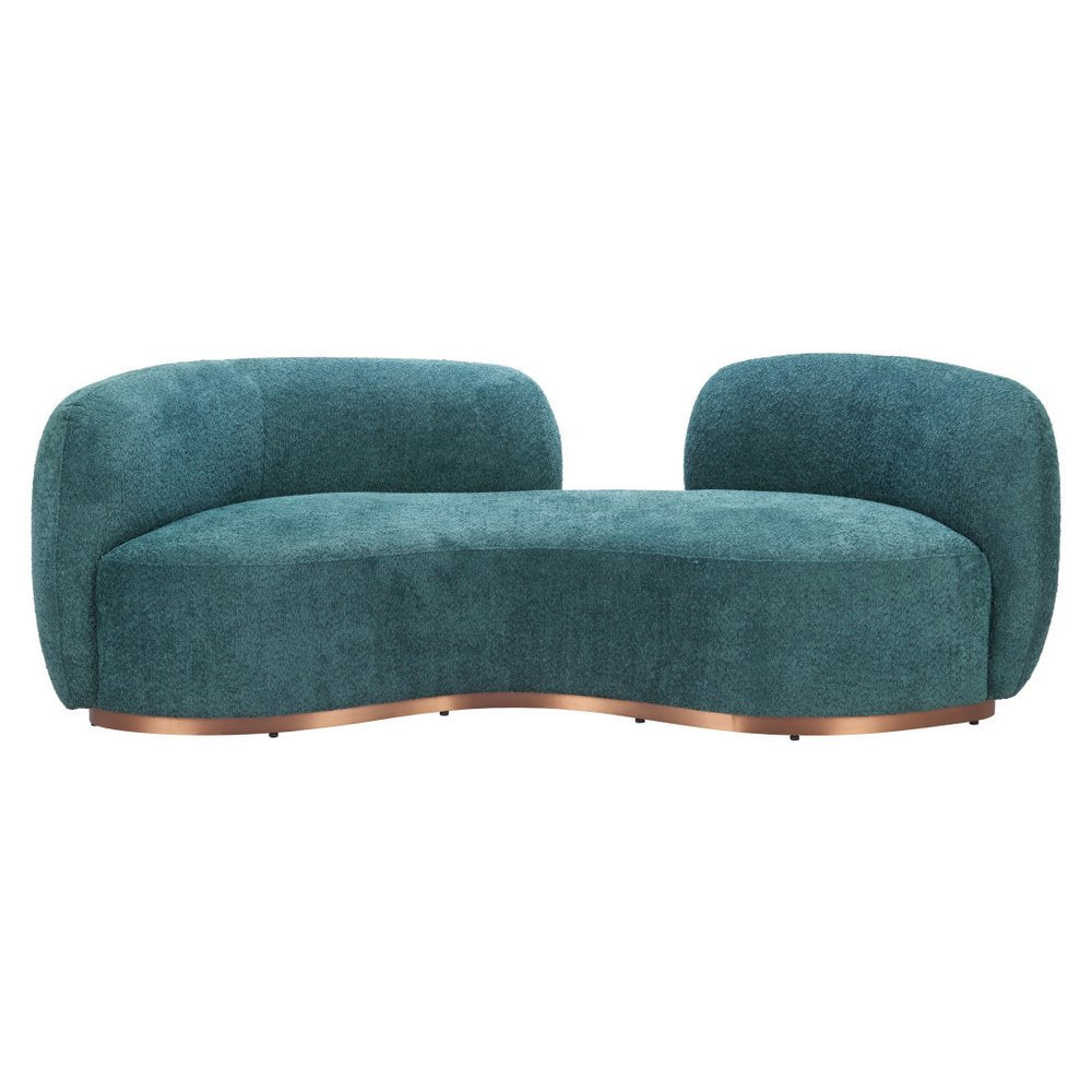 87" Teal Blue Sofa With Legs HomeRoots