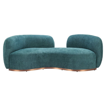 87" Teal Blue Sofa With Legs HomeRoots