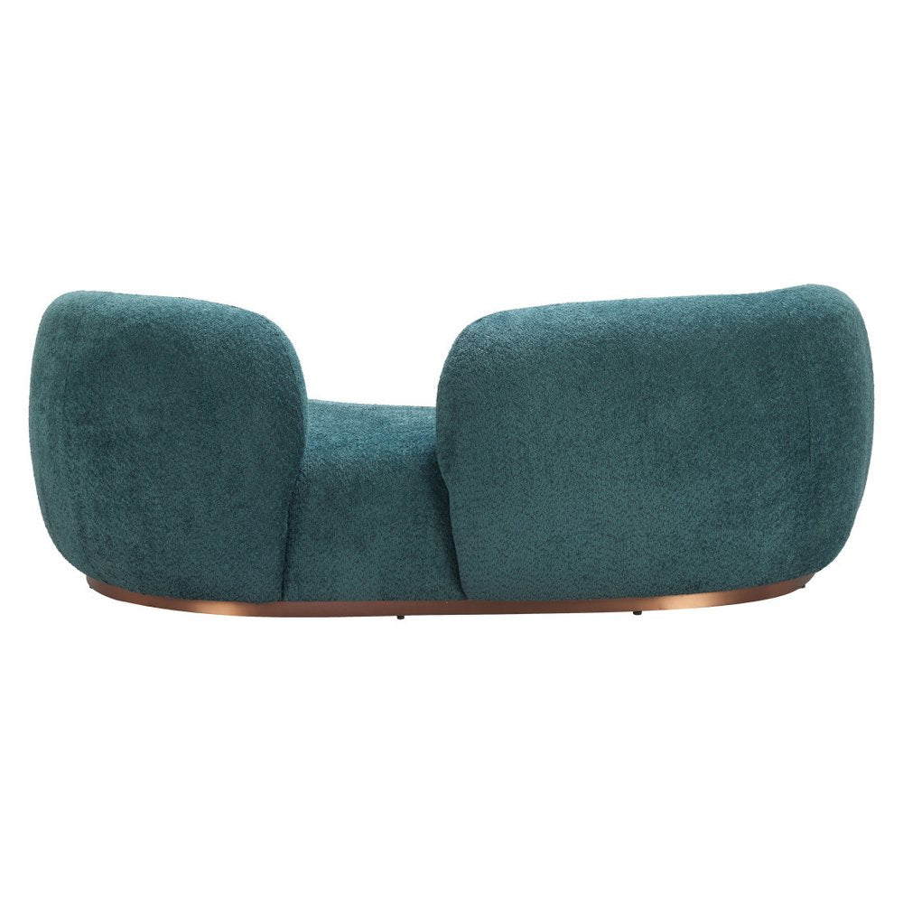 87" Teal Blue Sofa With Legs HomeRoots