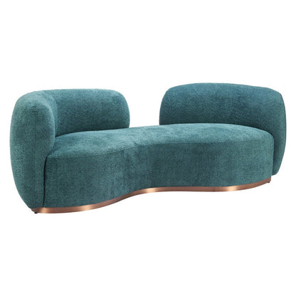 87" Teal Blue Sofa With Legs HomeRoots